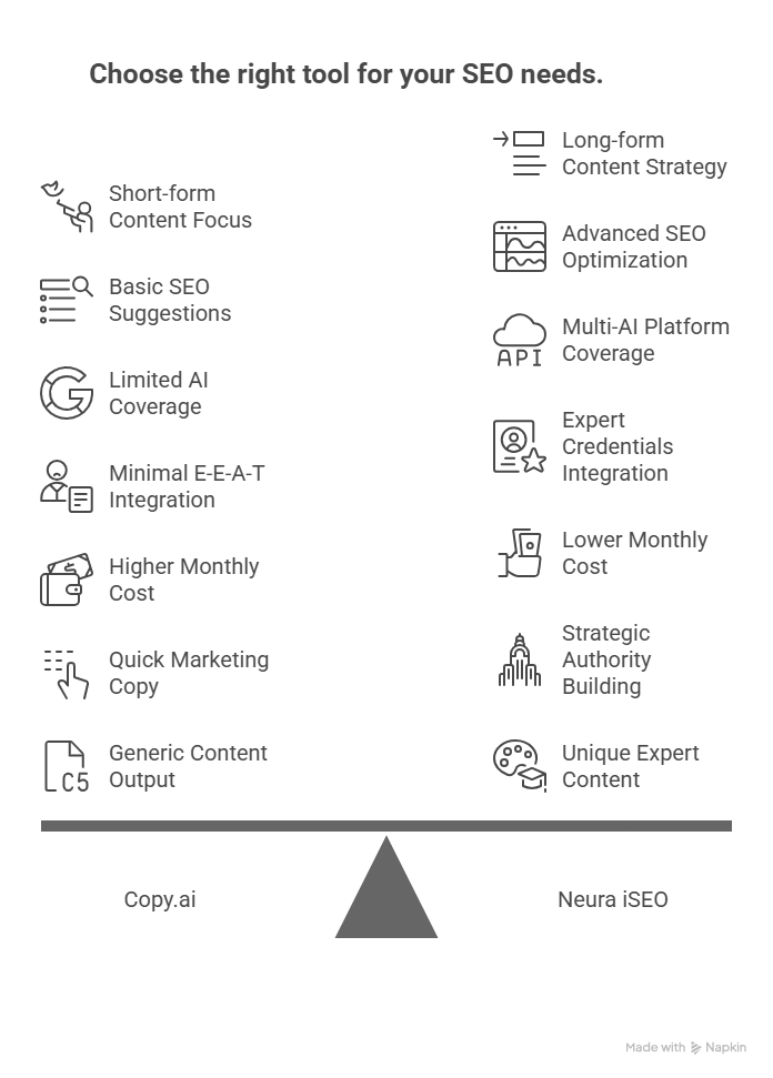 Choose the right tool for your SEO needs.