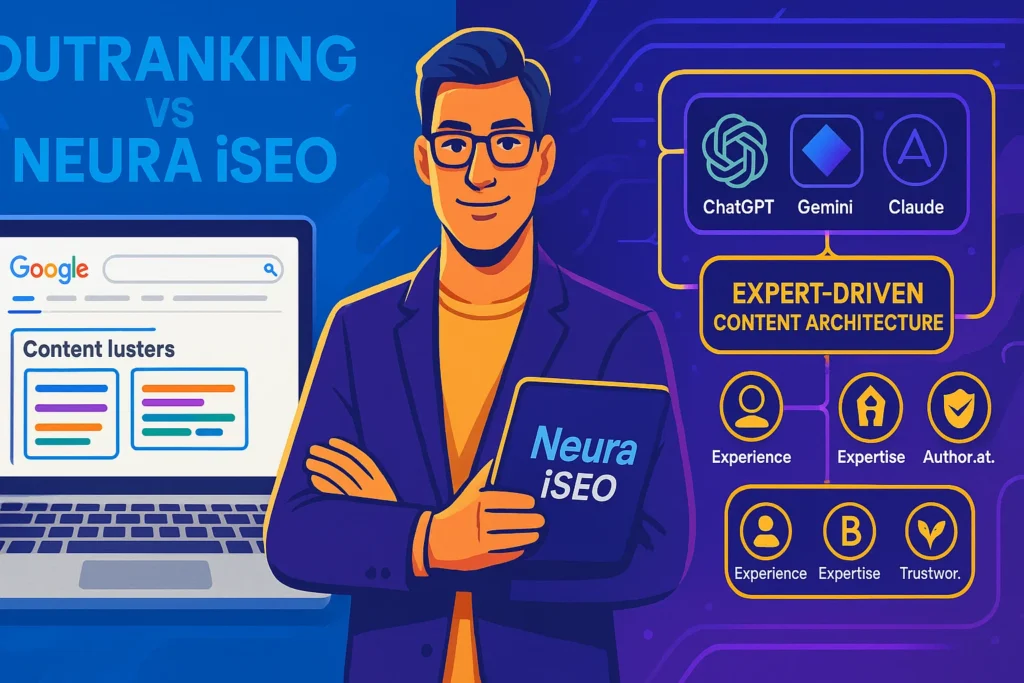 Neura iSEO's expert-driven approach outshines Outranking's SERP focus.