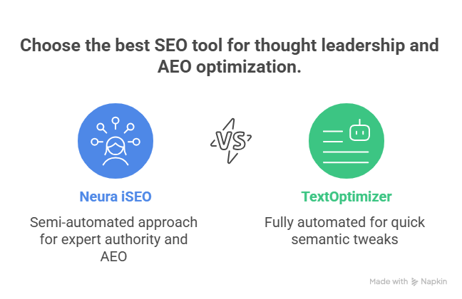 Choose the best SEO tool for thought leadership and AEO optimization.